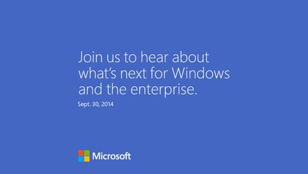 Microsoft Einladung 30. September 2014 (Bildquelle: The Verge)
