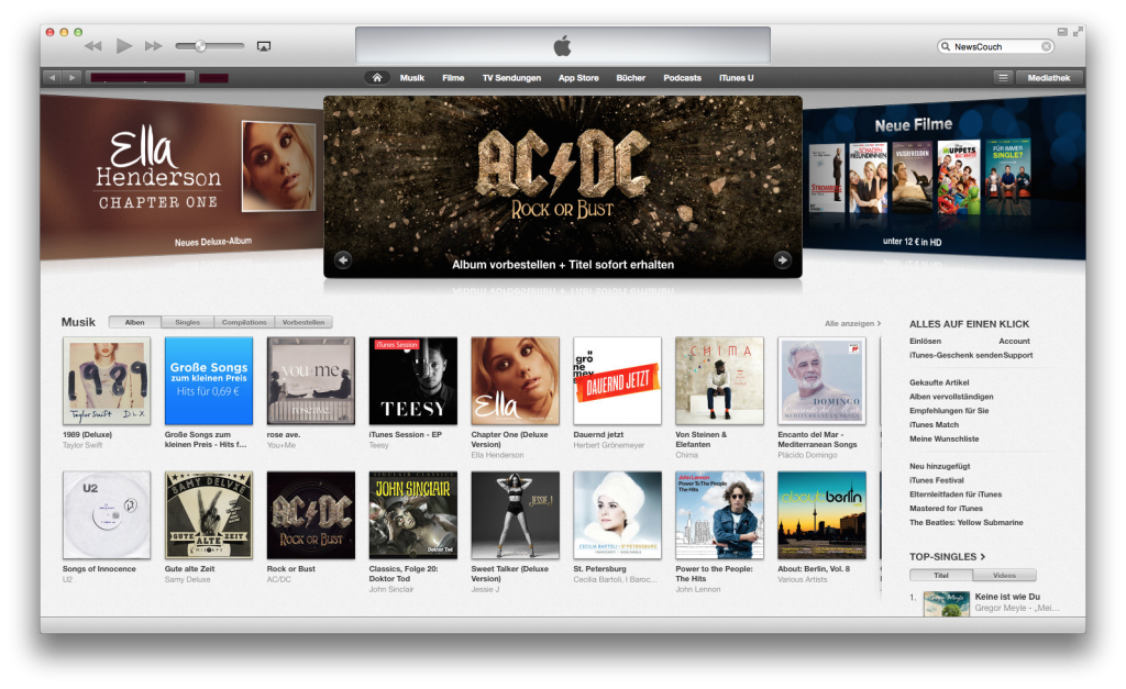 iTunes Store - Altes Design