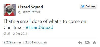 Lizard Squad auf Twitter (Screenshot: MagPC.de)
