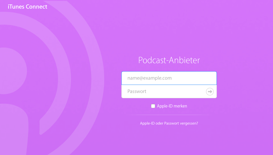 iTunes Connect - Podcast