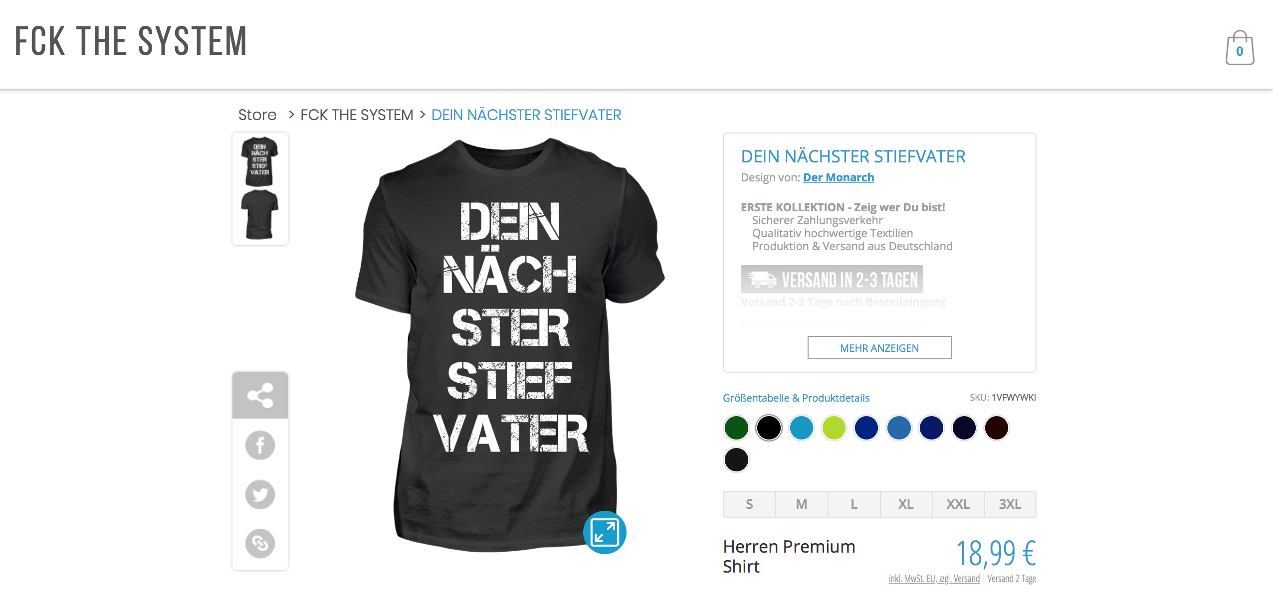 T-Shirt Produktseite: Dein nächster Stiefvater