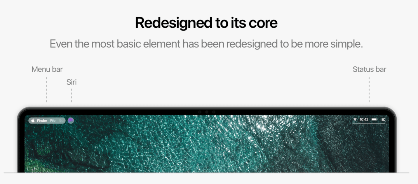 macOS 11 Elemente/Navigation - Konzept