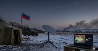 Elon Musks StarLink wird für das russische Militär abgeschalten, generell ist der Service nicht in Russland verfügbar, dies verdeutlicht dieses Artikelbild.