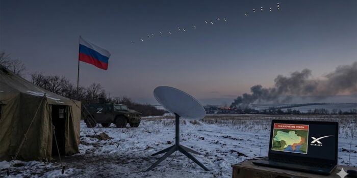 Russisches Militär ist sauer auf Elon Musk 1 Elon Musks StarLink wird für das russische Militär abgeschalten, generell ist der Service nicht in Russland verfügbar, dies verdeutlicht dieses Artikelbild.