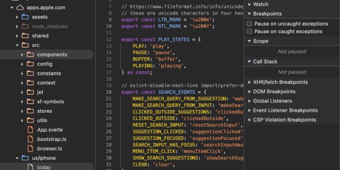 Neuer Apple App Store: Sourcemaps-Panne legt Frontend offen 1 Apple App Store Sourcecode durch Panne öffentlich einsehbar.