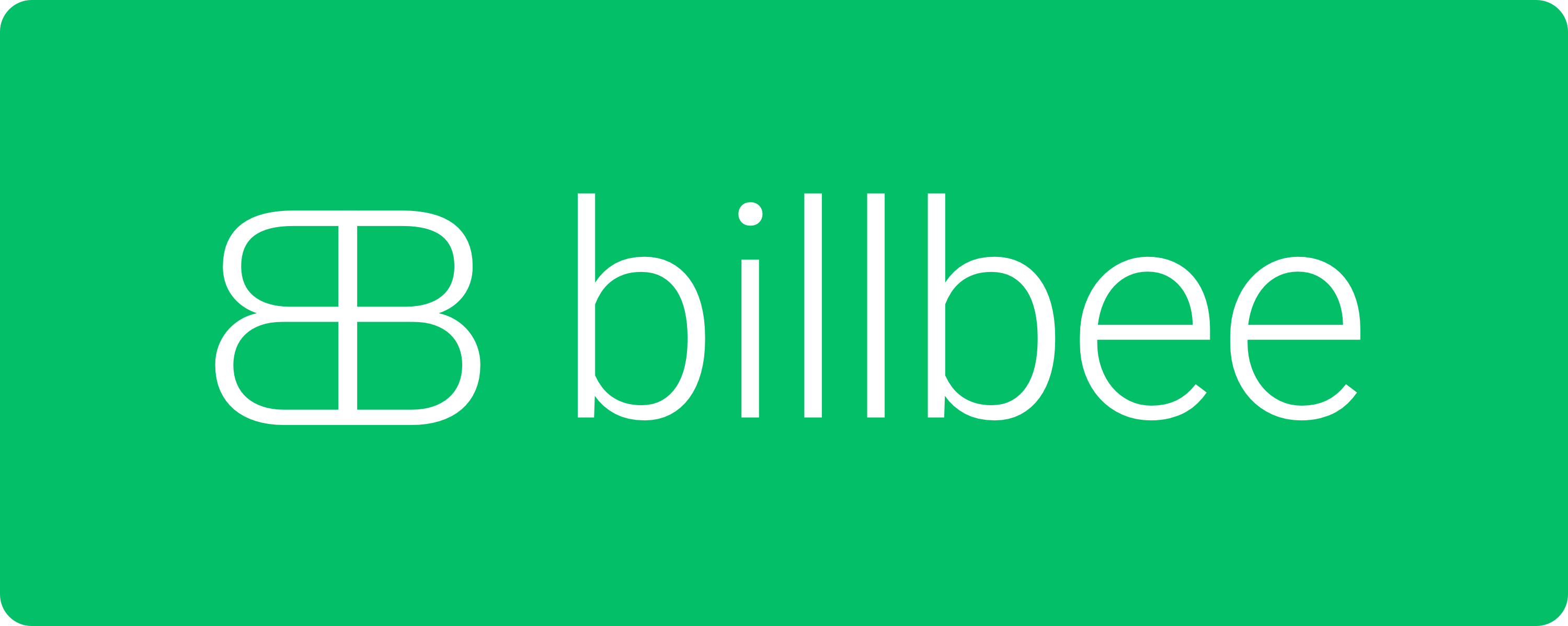 Logo von Billbee auf grünem Hintergrund mit weißem Schriftzug.