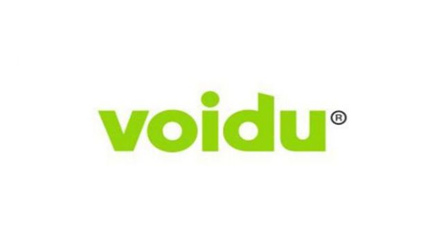 Logo von Voidu in grüner Schrift auf weißem Hintergrund.
